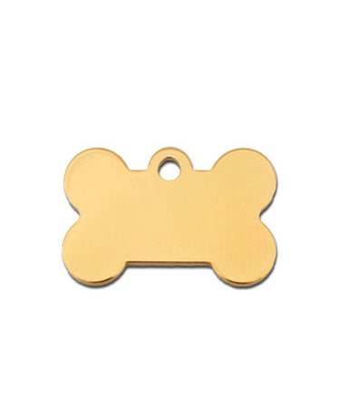 ID Tag Bone Small Gold -